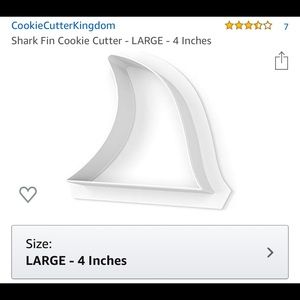 New 4inch shark fin cookie cutter